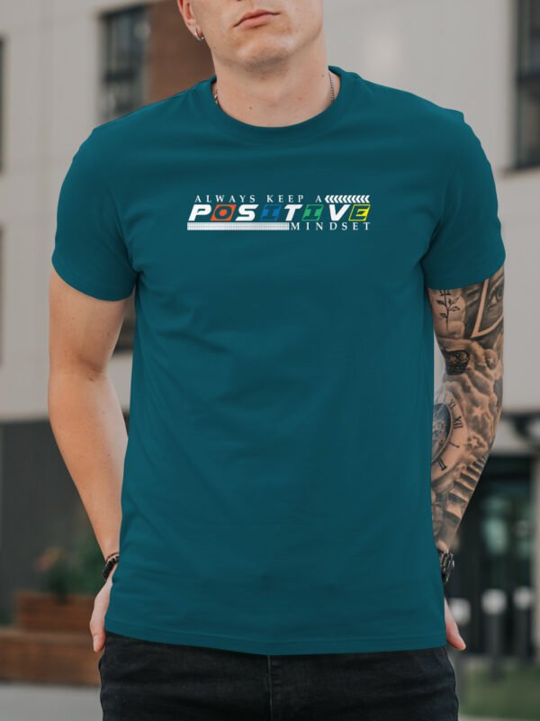 Men's Round Neck Half Sleeve T-Shirt – Always keep a positive mind