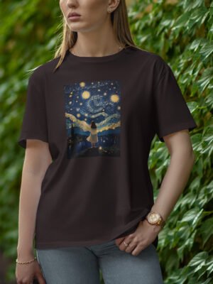 Women's Round Neck Half Sleeve T-Shirt – 3D Girl