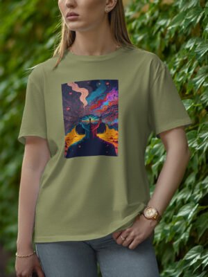 Women's Round Neck Half Sleeve T-Shirt – 3d Girl