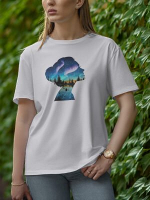 Women's Round Neck Half Sleeve T-Shirt – Girl Head