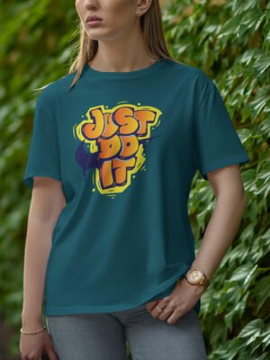 Women's Round Neck Half Sleeve T-Shirt – Just do it
