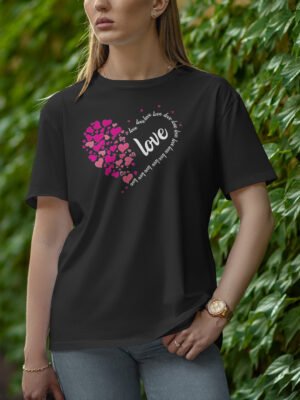 Women's Round Neck Half Sleeve T-Shirt – Love